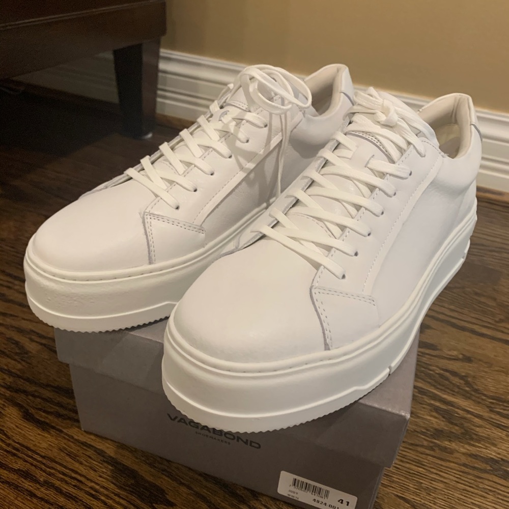 Vagabond white leather sneakers Judy platform